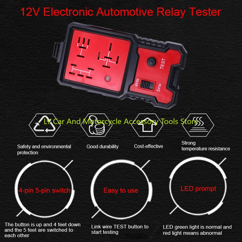 Car Relay Tester 12V Electronic Automotive Relay Tester Universal For Auto Battery Checker Alternator Analyzer Diagnostic Tool