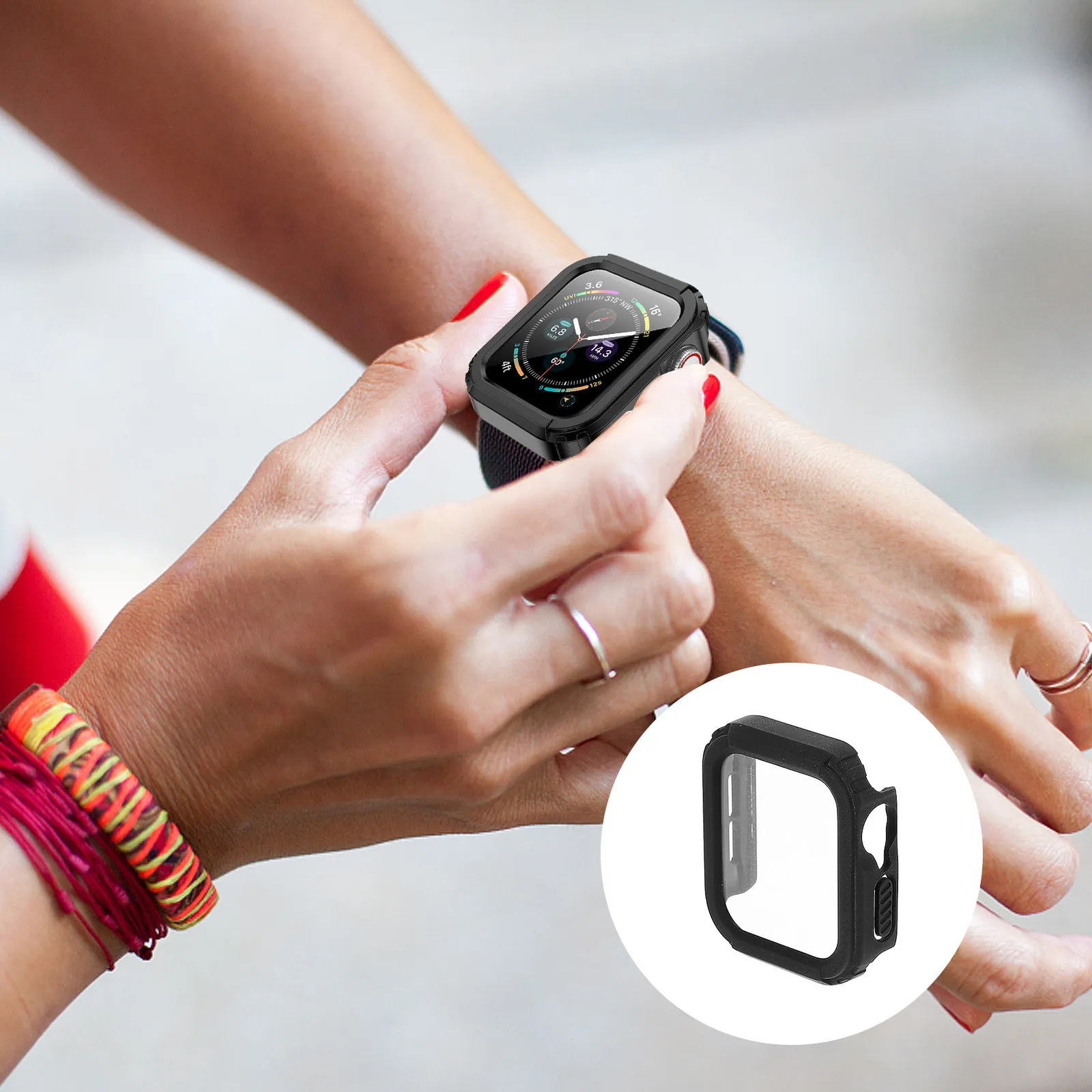 

1 шт. защитный чехол из ПК-материала, защита от падений и царапин, противоударный декоративный чехол для часов