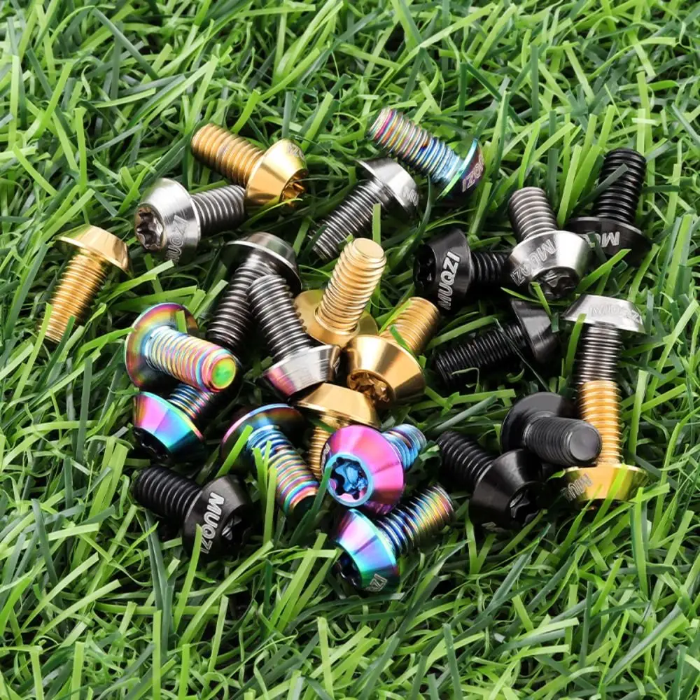 

6 шт. титановые болты ротора дискового тормоза велосипеда T25 Torx крепежные винты велосипедный винт M5 тормозного диска прочный сверхлегкий