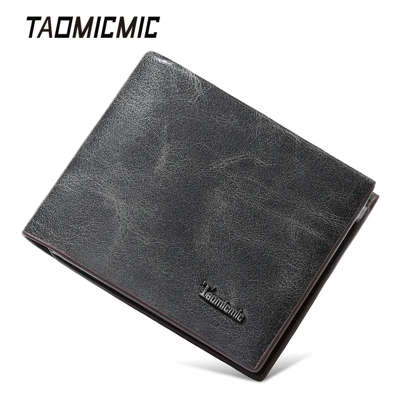 TAOMICMIC メンズ コンパクト カジュアル ウォレット プレミアムPUレザー シンプル レトロ コイン カードホルダー おしゃれ アクセサリー