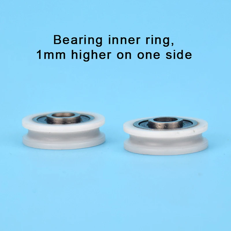 High Quality 5*21*6mm U Groove Bearing Pulley Line Lifting Wheel POM Roller Sheave For Bathroom Wheel