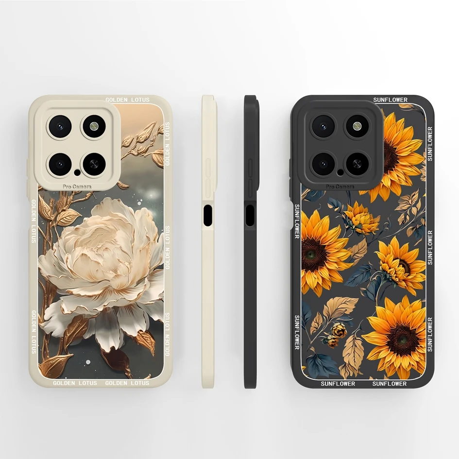 متوافق مع حافظة Honor X5b Plus 4G بنمط زهور جميلة مضاد للانزلاق حماية ممتازة من السيليكون الناعم لهاتف Honor X5 B X5b+ Capa #1