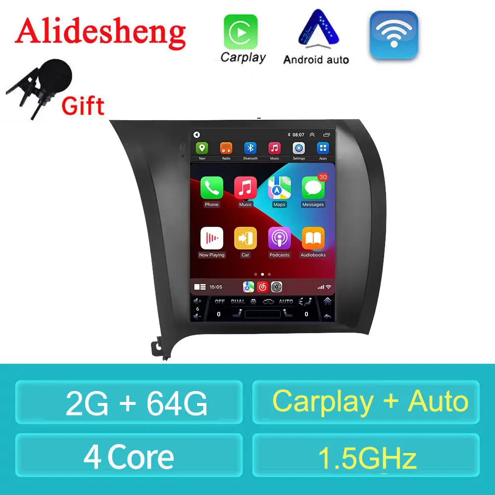 new Android 13 Carplay Car Radio for Kia Forte Cerato 2013 - 2017 Multimedia Player GPS Navigation Auto For Tesla style
