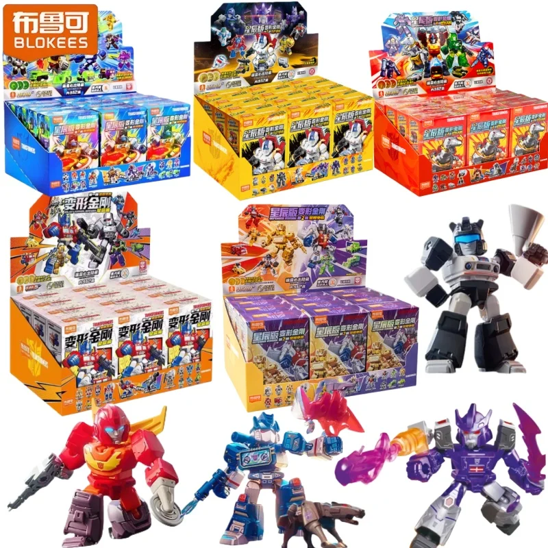 

12 шт. новые строительные блоки Blokees-трансформеры GV01-GV05 Optimus Prime,Megatron Soundwave Grimlock Shockwave подарок-сюрприз