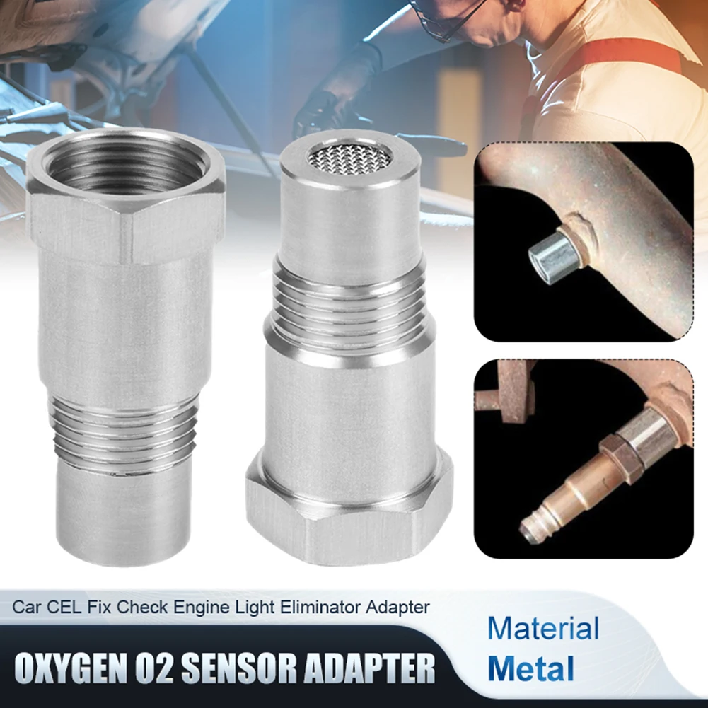 Car Oxygen O2 Sensor Adapter CEL Fix Check Engine Light Eliminator M18*1.5 Extender Adapter Fitting Eliminator Test Pipe