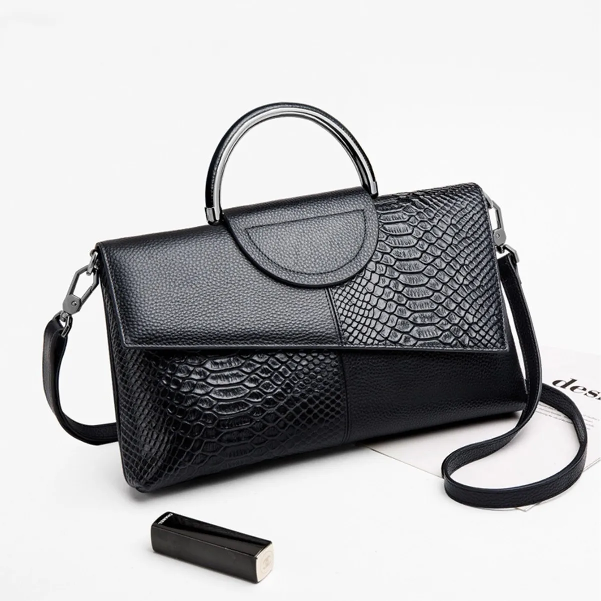 

Высококачественный женский клатч, новый большой вместительный банкетный клатч с крокодиловым узором, женская модная сумка-мессенджер с темпераментом