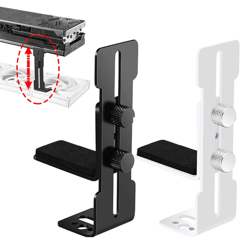 Soporte de tarjeta gráfica ajustable, soporte de tarjeta de vídeo ajustable, soporte GPU para ITX/ATX, funda de PC de escritorio, accesorio para evitar la flacidez