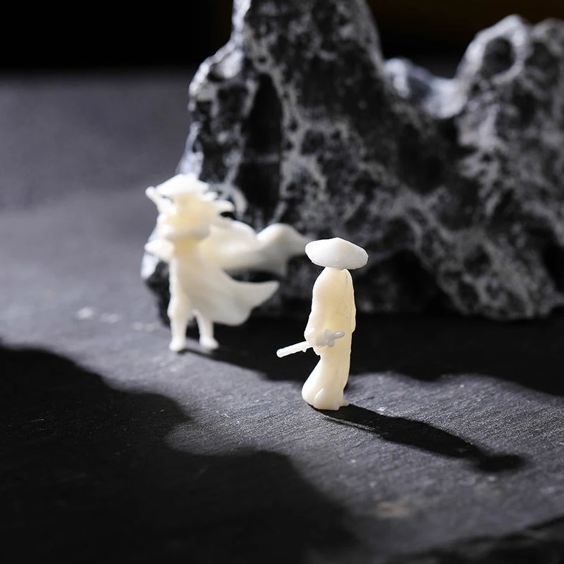 تمثال المبارز لوحة سيارة الديكور النمط الصيني الرجعية المبارز مصغرة تمثال تمثال مكتب مكتب منزلي الحلي #5