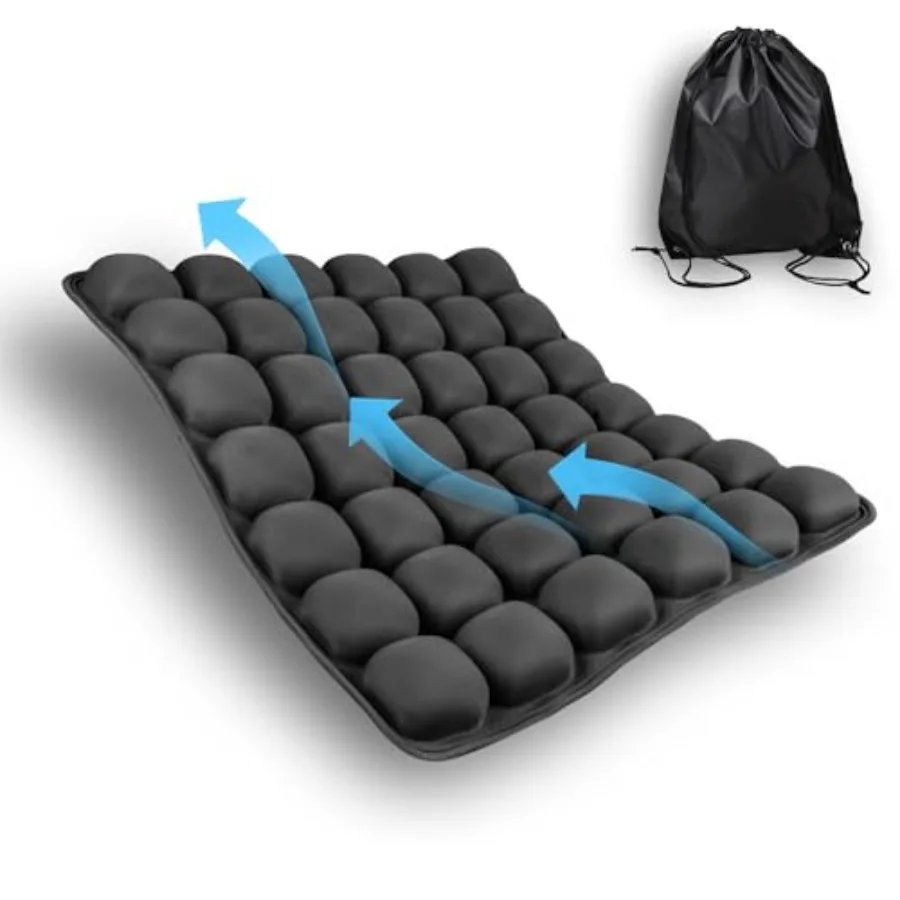

Inflatable Sondure Travel Cushion with Built-in Bump for Airplane Seat Office Chair and Car Seat Use Comfortable Buttock Suppor