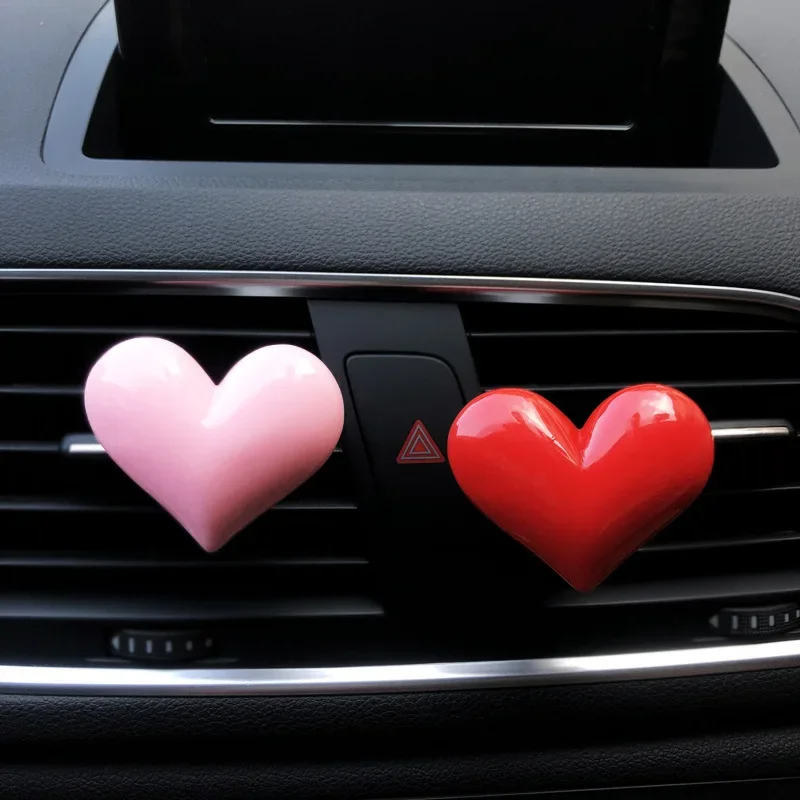 

Red Heart Car Air Outlet Decorative Clip Car Perfume Lovely Heart Car Air Freshener Decorative Perfume Clip Auto Interior