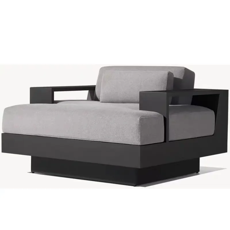 #Outdoor Aluminum Alloy Leisure Chair with Coffee Table Waterproof Sun-Proof Sales Office Sofa Set for Courtyard & Villa