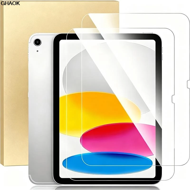 2Pcs Clear Tempered Glass For iPad Pro 11 12.9 13 inch 2024 10th Generation Air 5 4 3 2 1 7th 8th 9th 10.2 Mini 6 9.7 Film