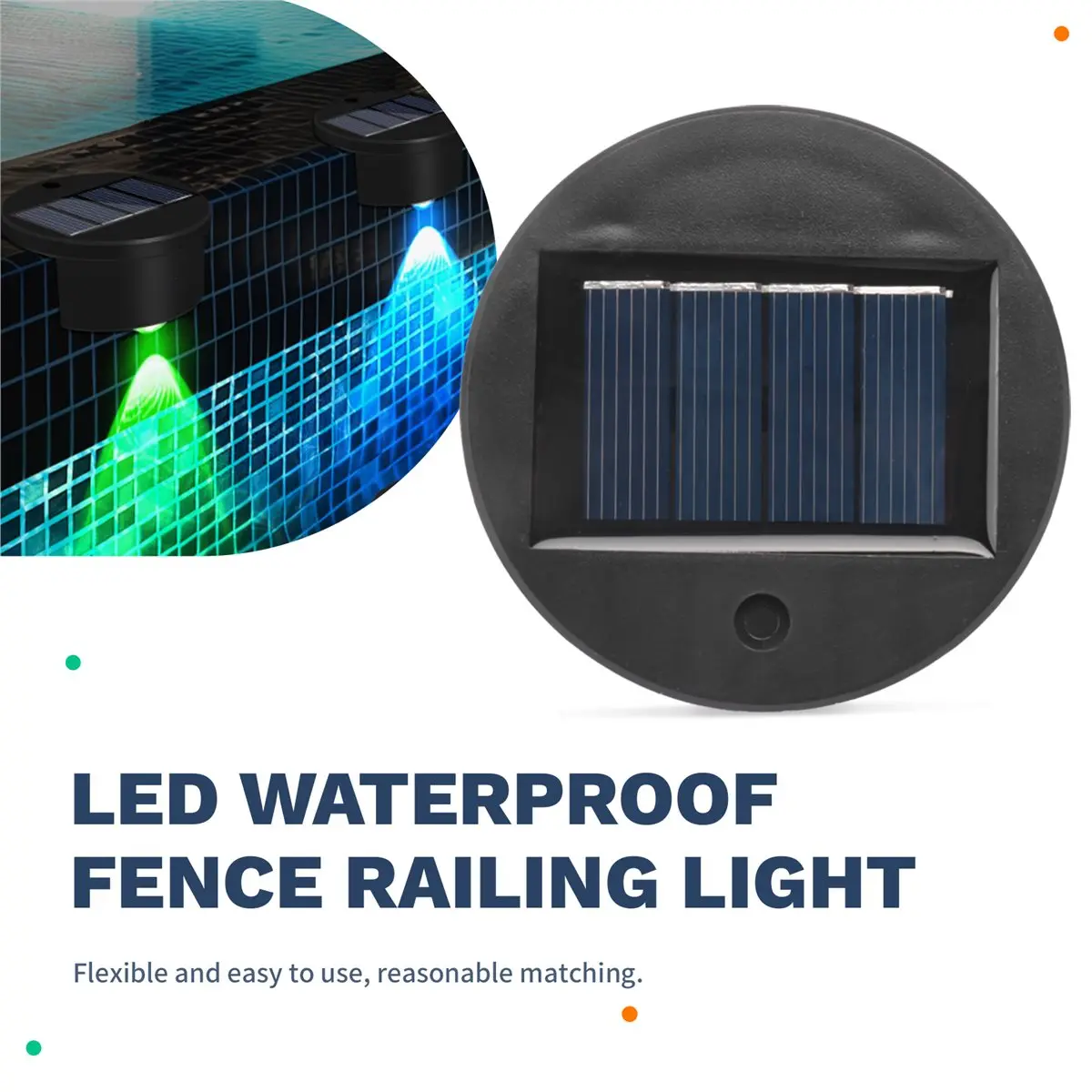 Budget-Friendly 4pack Solar Powered Swimming Pool Edge Lights for Inground Pools, Above Ground Waterproof Wireless Pool Decorati