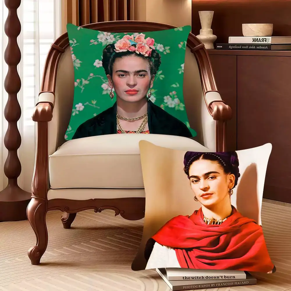 F-Frida Art K-Kahlo-S Pillow Case Decor Protective Covers Comfortable soft for Sofa Living Room Home office