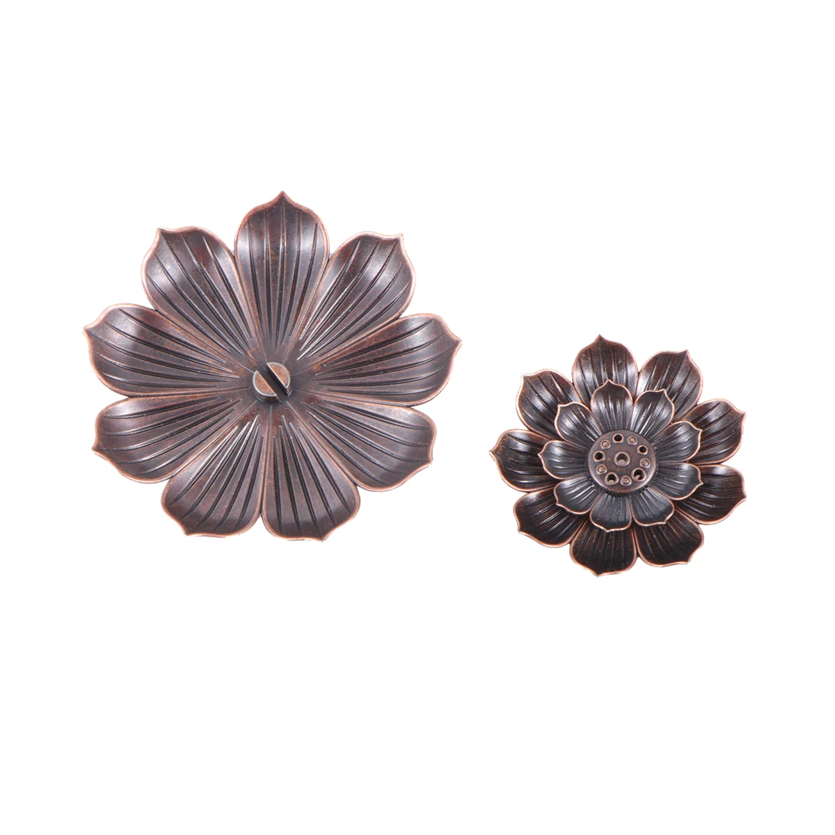 

1Pcs Exquisite Zinc Alloy Incense Burner Plate Lotus Shaped Ash Catcher for Office Hotel Tea House Mood Relief Incense Holder