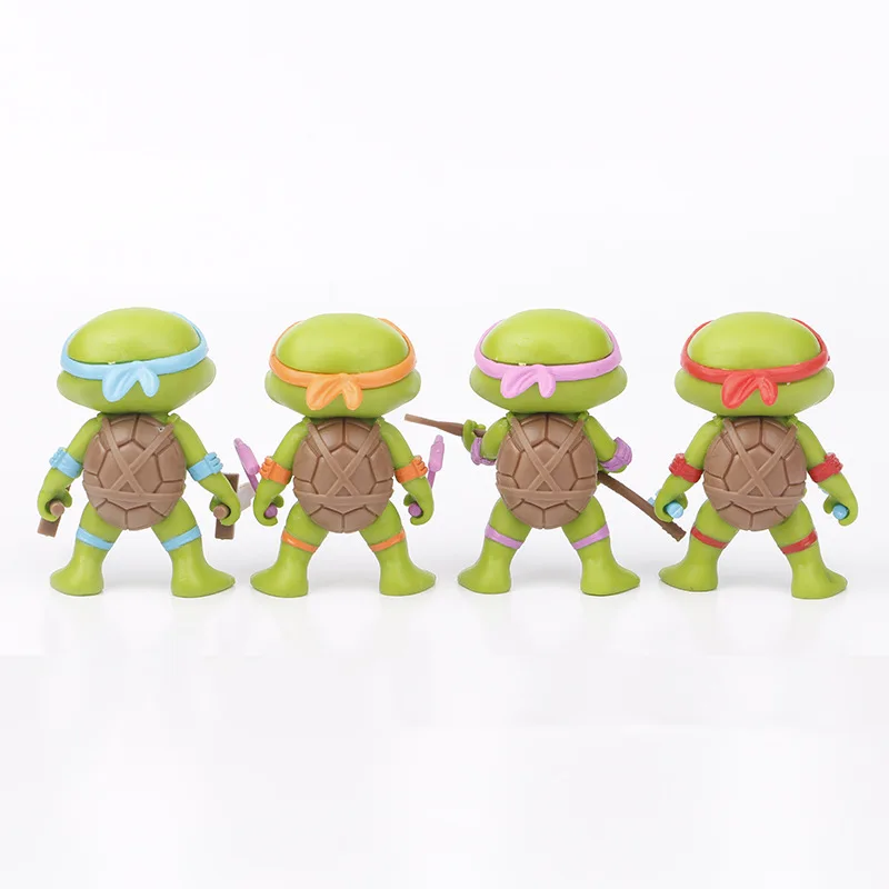 Tortugas Ninja mutantes adolescentes, 4 Uds., estatua de PVC de Raphael, estatuilla de acción, escritorio coleccionable, modelo de Anime, juguetes, figuras de regalo