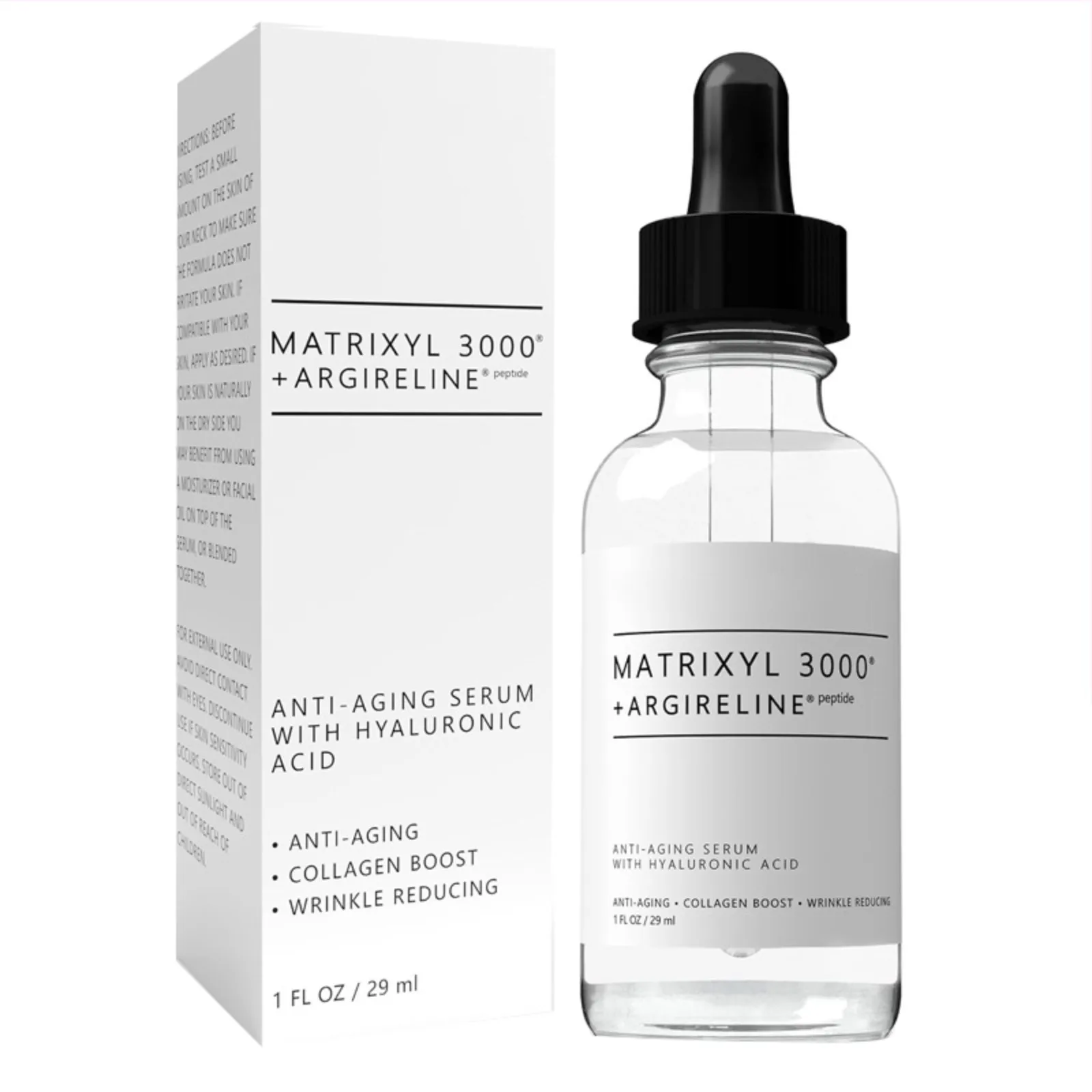 FACIAL PEPTIDE Serum FIRMS SKIN, REDUCES WRINKLES AND COLLAGEN LOSS, DELAYS AGING AND MOISTURIZES  Serum29ML