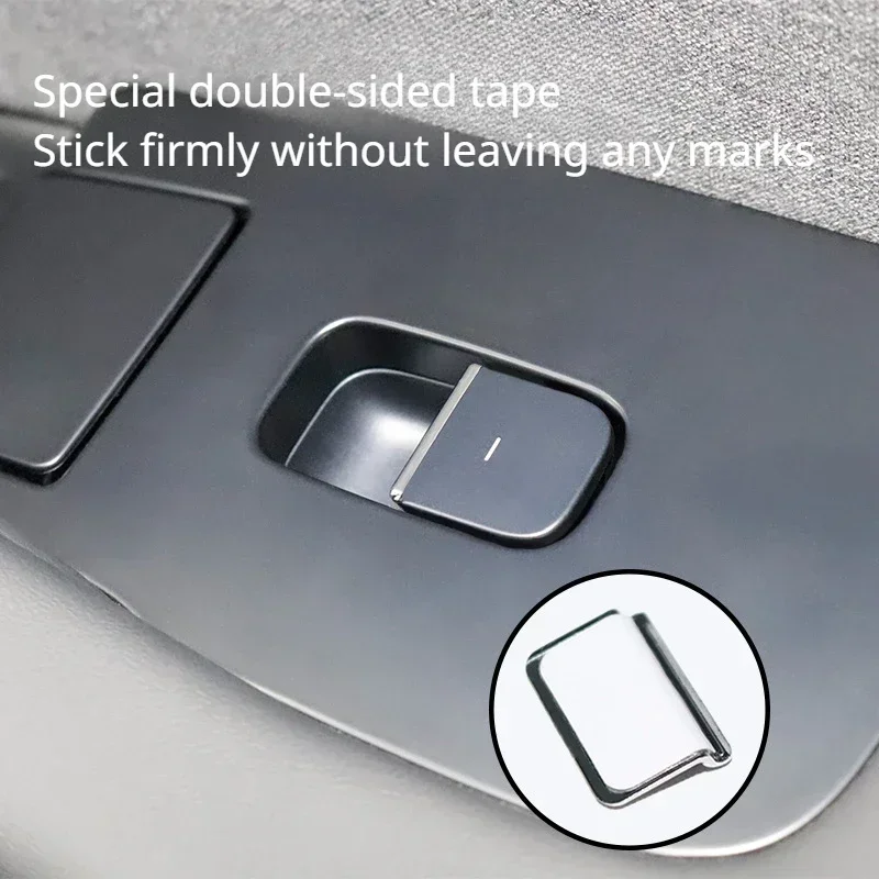 Window Switch Button Cover Window Lift Button Patch Trim for Tesla Model Y/3/3+ Highland 2024 ABS Chrome Car Accessories 7pcs