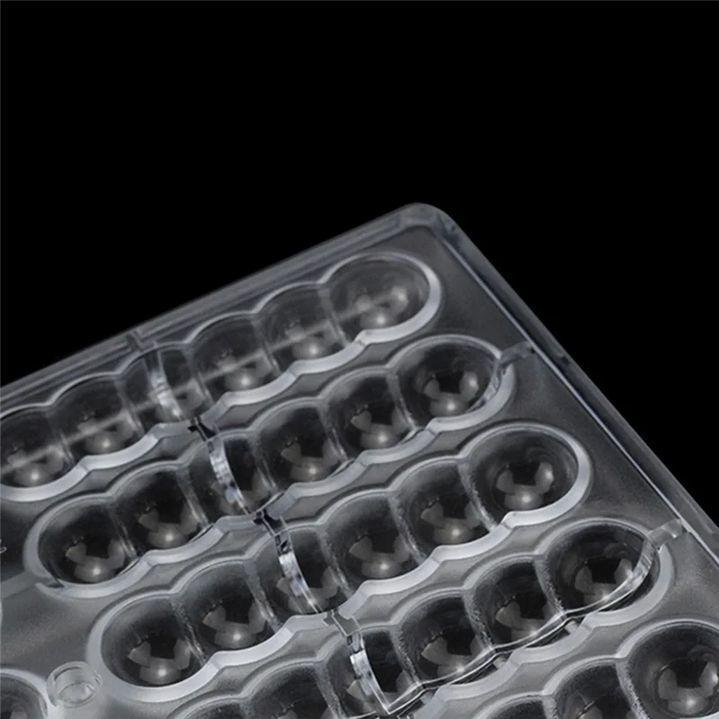 

A74U 10 Cavity Chocolate Mould Half Round Gourd Shape Cake Mould Cake Mould For Bakeware Candy Pastry Bakery Tools