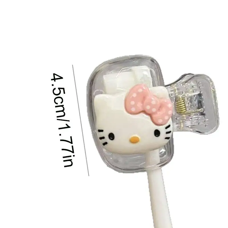 Copri testina per spazzolino da viaggio Hello Kitty Tappo protettivo per spazzolino Clip protettiva in plastica portatile per regalo domestico
