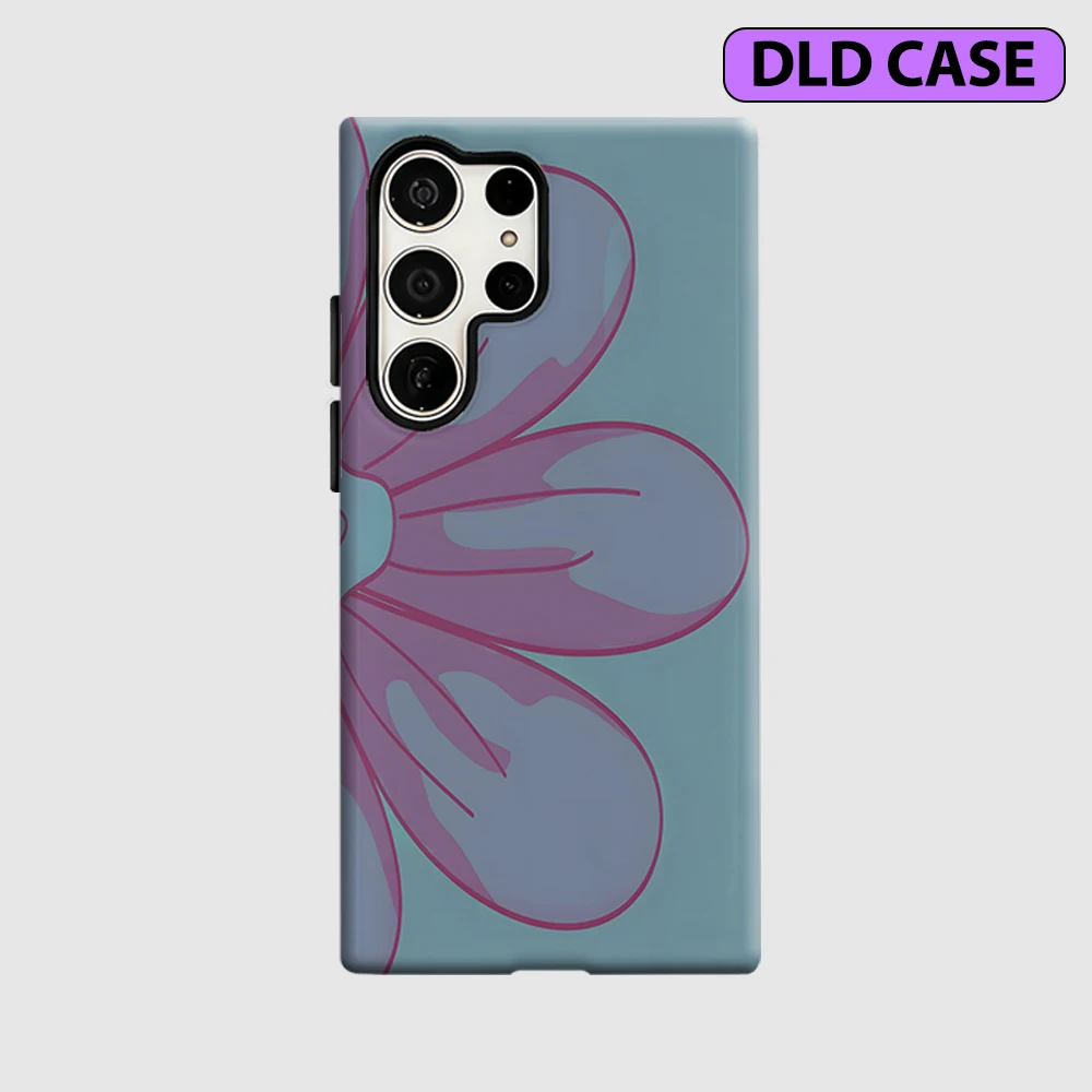 Soft Petal Whisper Phone Case for Samsung Galaxy S26 S25 Ultra S24 S23 Ultra Plus Shockproof Double Layer Tough Back Cover