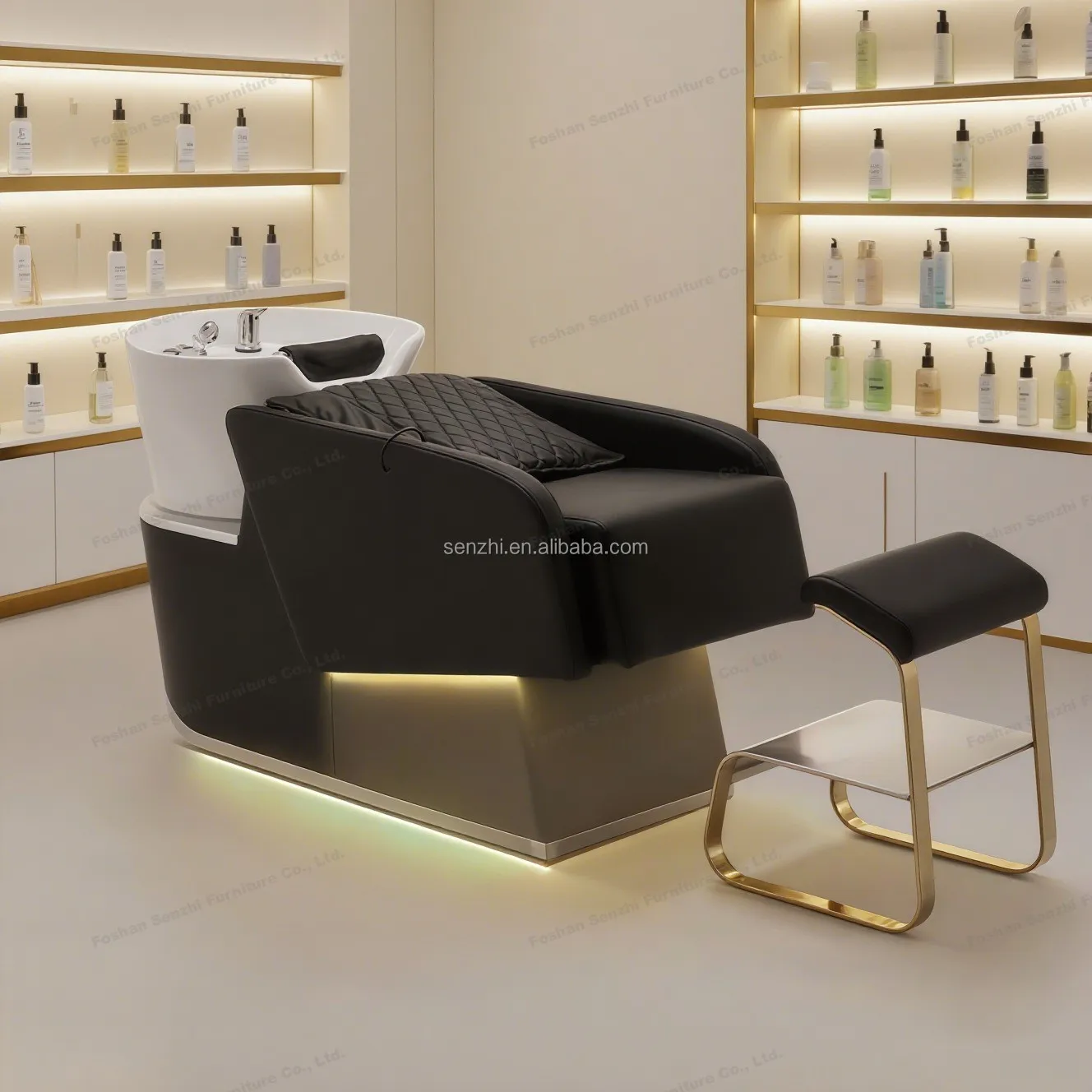 Luxury Massage Shampoo Chairs Portable Salon Massage Shampoo Bed Hair Salon Washing Bowl Chair Shampoo Sink and Chairs