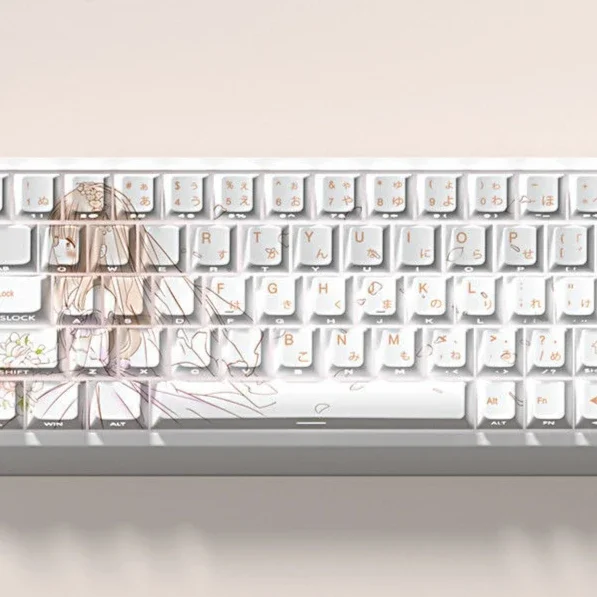 

Колпачки для клавиш shiina mahiru на заказ, милые аниме PBT Cherry, персонализированные колпачки для клавиш для Wooting 60 65, 68, механическая клавиатура с магнитной осью