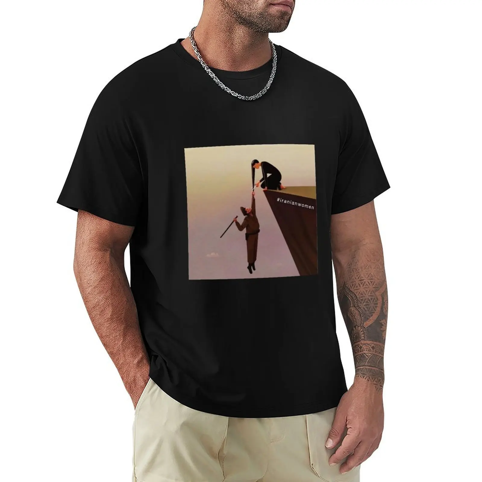 Iranian Women #mahsaamini T-Shirt anime baggy shirts Blouse mens white t shirts