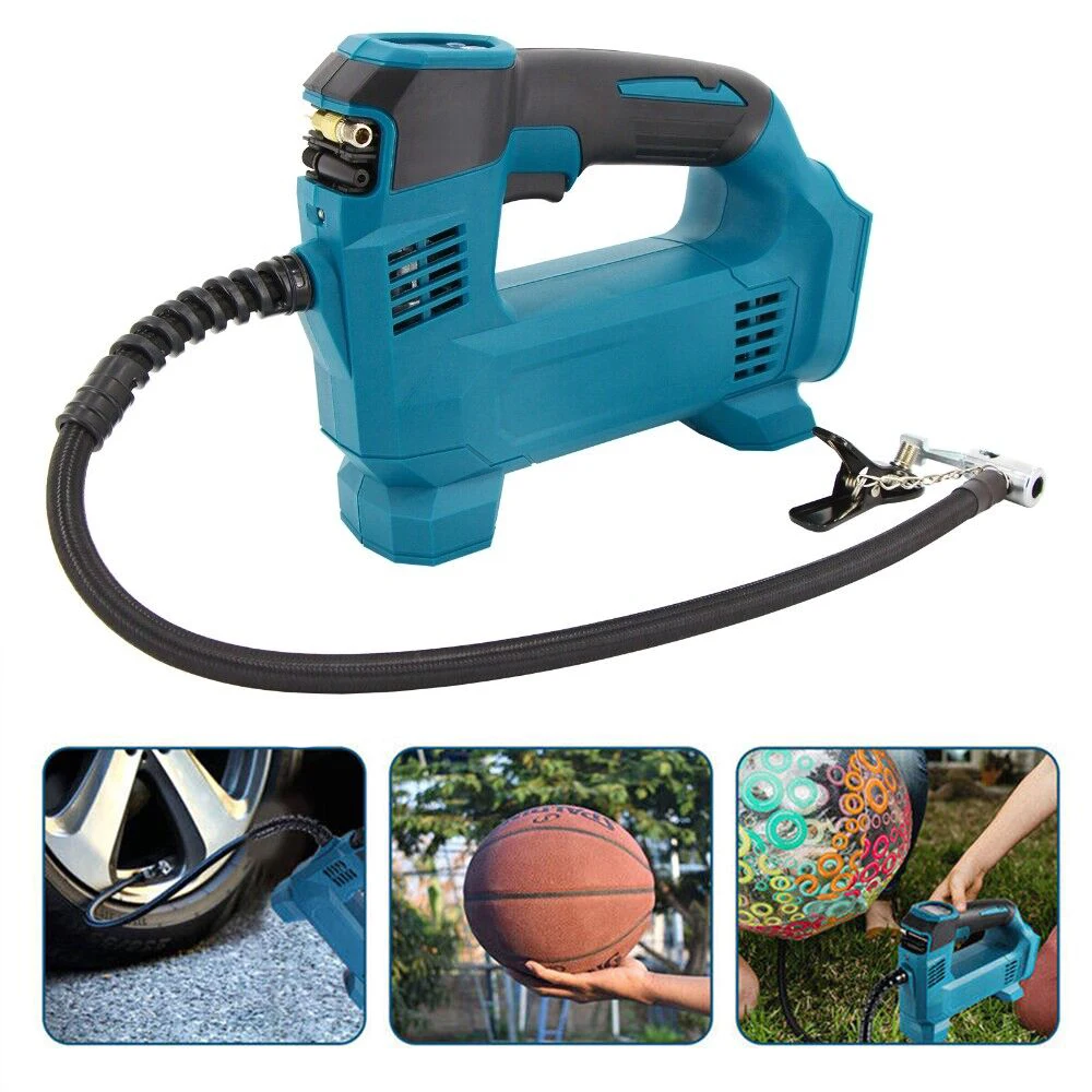 Electric Cordless Air Pump Powered Compressor Inflatable Pump Digital Display Rechargable Air Pump for 18V Makita Battery