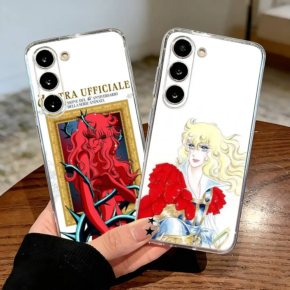 Rose of Versailles Manga lady Oscar  Phone Case For Samsung S25,S24,S21,S22,S23,S30,Ultra,S20,Plus,Fe,Lite Transparent Cover