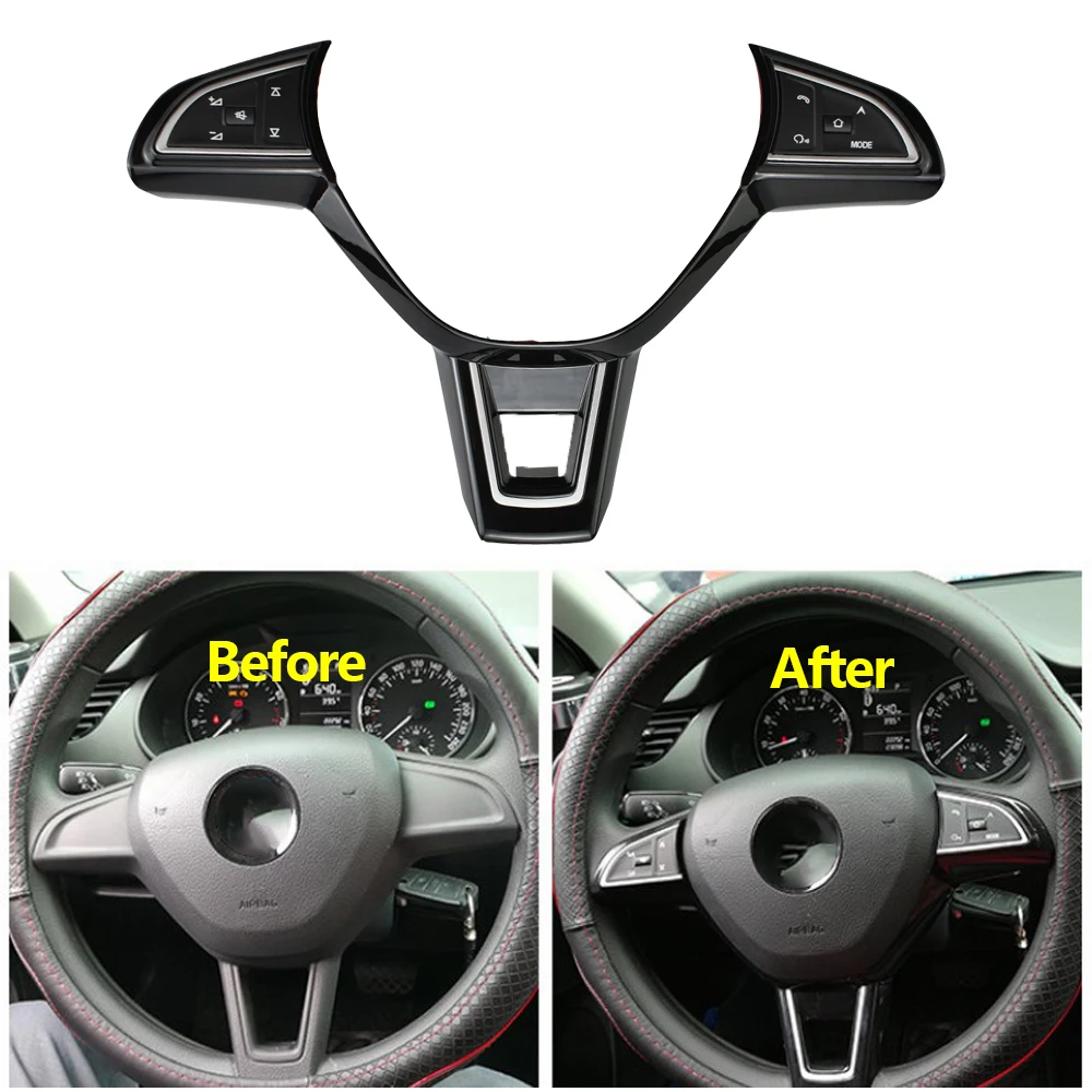 Car Styling For Skoda Superb Yeti Rapid Octavia Volume Phone Audio Switch Multifunction Steering Wheel Control Button Switch