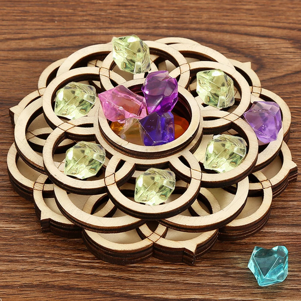 

2 Pcs Crystal Sphere Wood Base Display St Elegant Vintage Home Decor Wooden Ball Holder for Crystal Stone Display