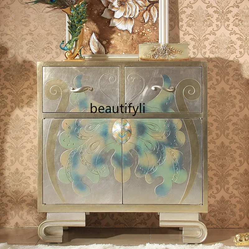 

xxxEuropean Style Hallway Partition Curio Cabinet Living Room Foyer Living Room Locker Creative Shoe Cabinet furniture