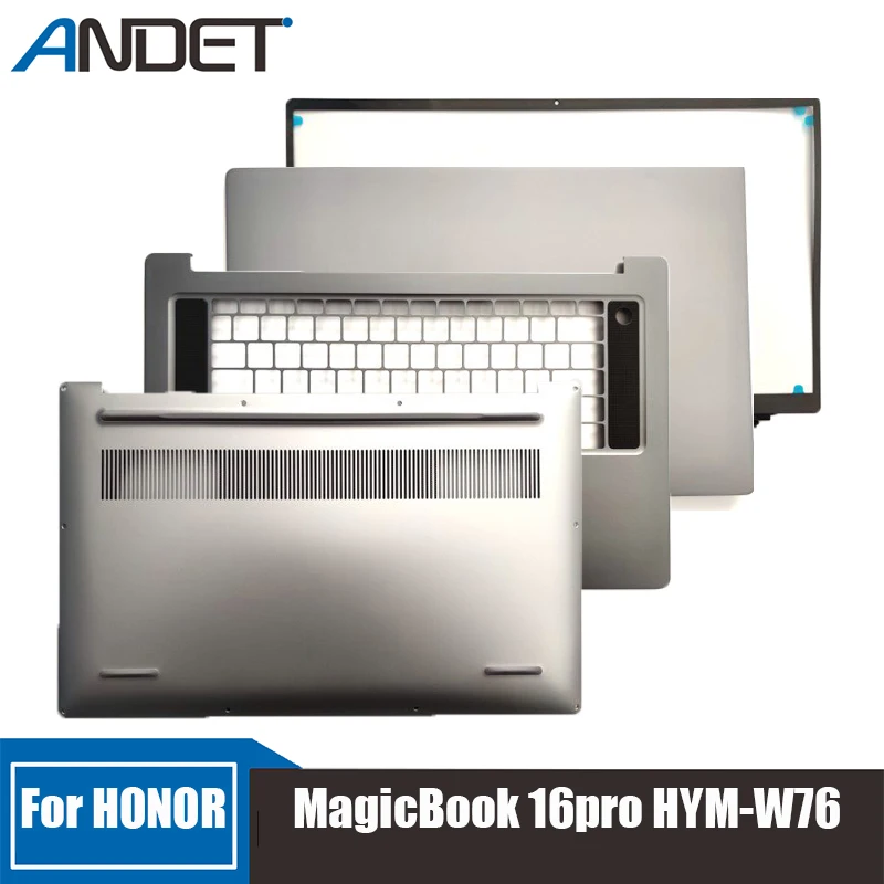 

Новинка, Задняя панель для HONOR MagicBook 16pro HYM-W76 2021, верхняя фоторамка, подставка для клавиатуры, Нижняя крышка, серебристо-серый шарнир