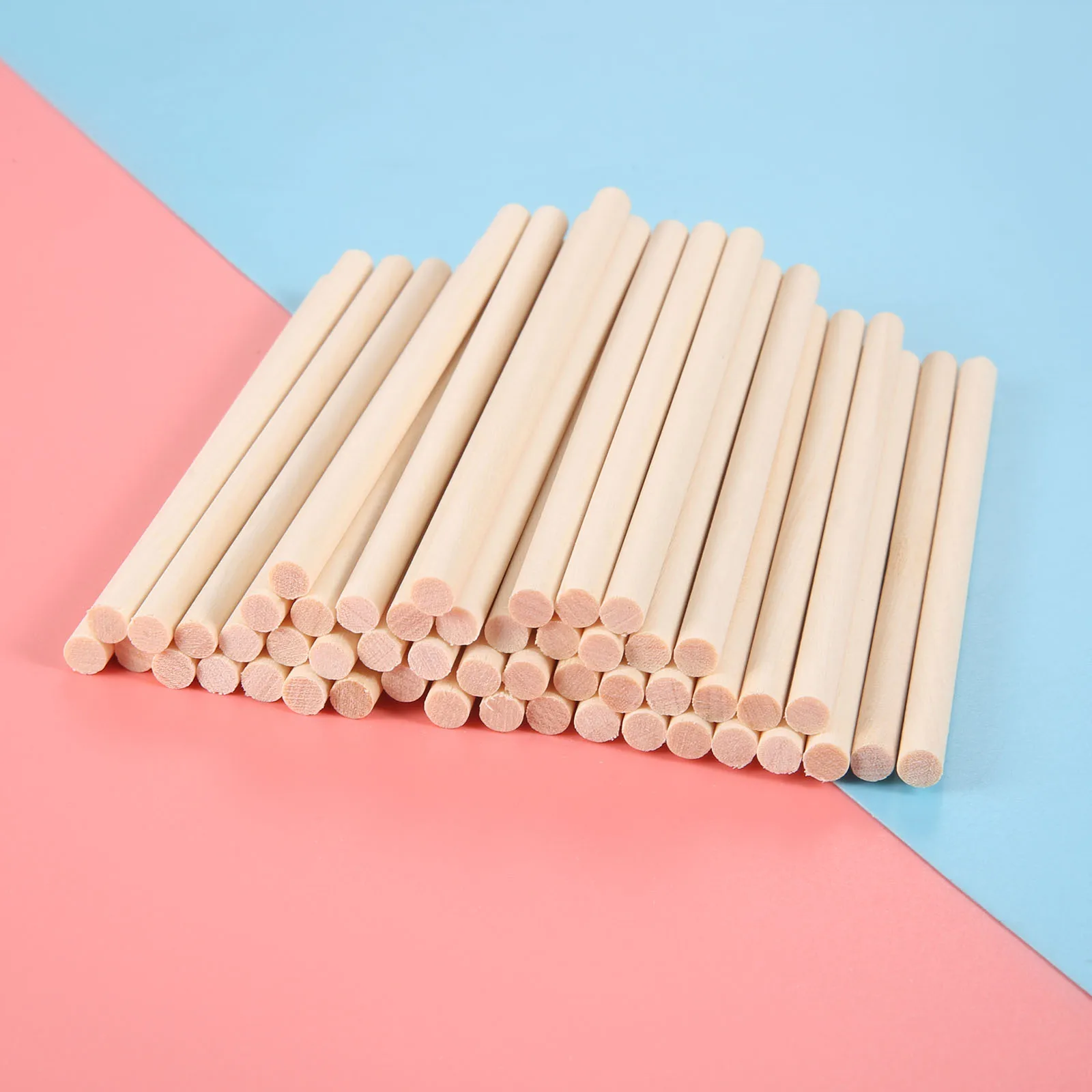 50Pcs/Packet 100/150mm Round Wooden Rods Used For Architecture Model DIY Crafts Making Aircraft Models Toys Carving High Quality