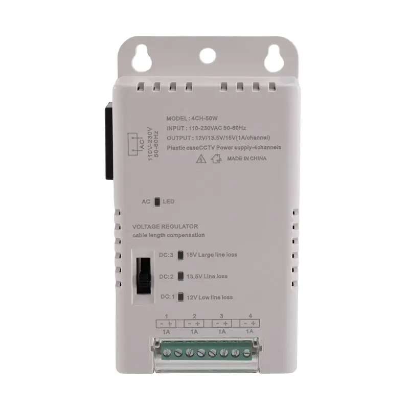 【Big Deal】Security Camera Power Adapter EU PLUG 110-230VAC Input To 12V-13.8-15VDC Output Power Supply Distribution Power Supply