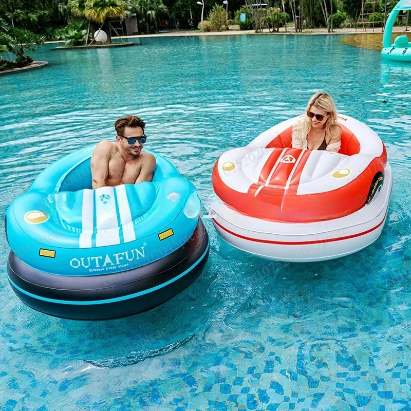 PVC Material 1 Passenger Adult Pool Water Amusement Inflatable Bumper Car Motorized Pool Float with Lake Float Tube