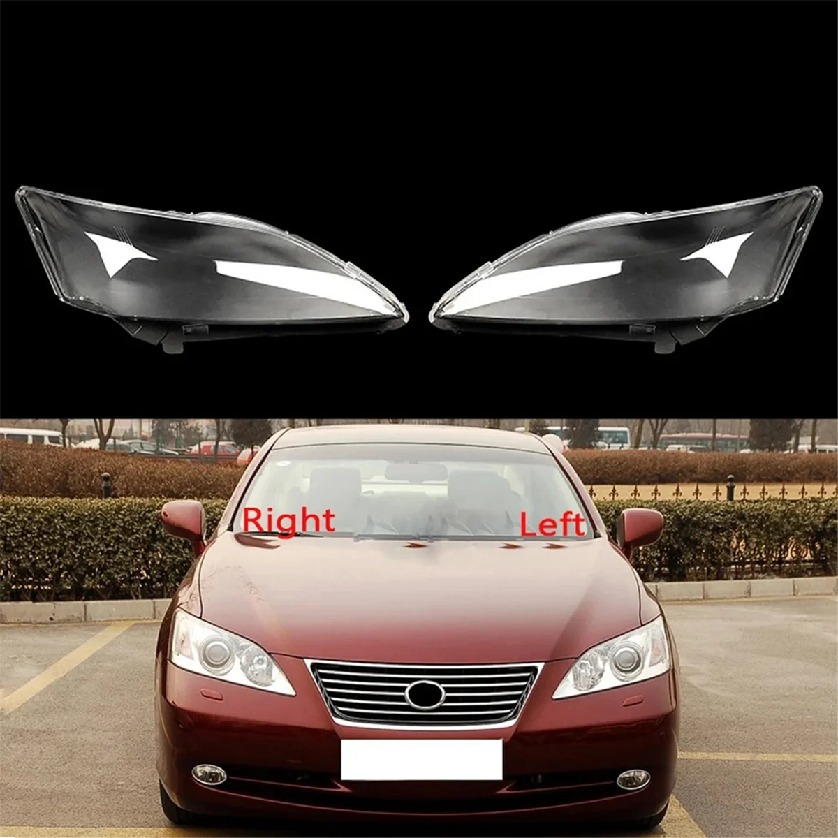 Right Car Headlight Lens Cover Head Light Lamp Shade Shell Lens Lampshade for Lexus ES ES240 ES350 2006 2007 2008