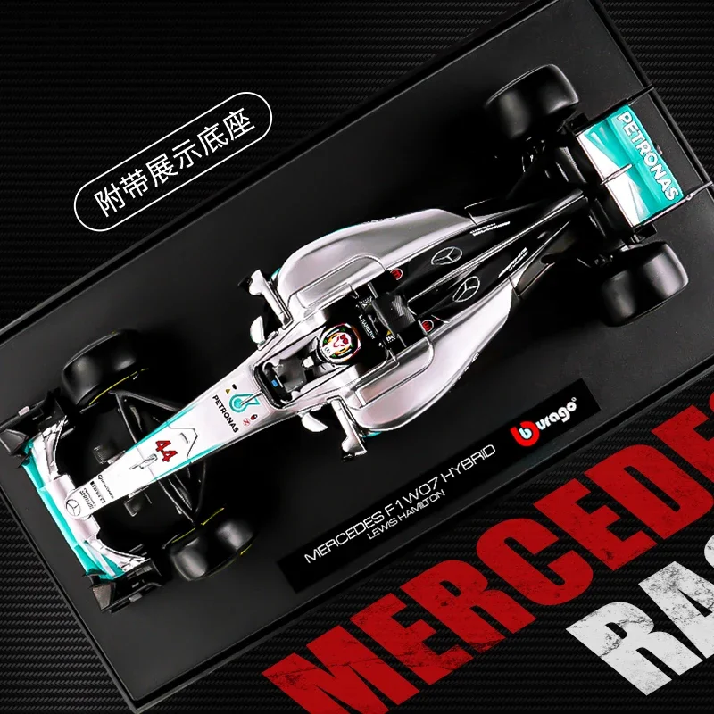 Burago 1:18 Mercedes-Benz AMG 6 Alloy F1 Car Model Die-casting Model Car Simulation Car Decoration Collection Gift Toy