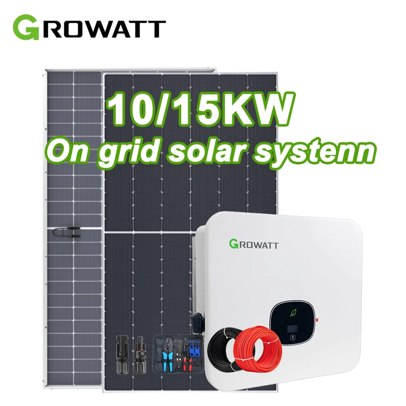 On Grid Solar Power System 10Kw 15Kw 30Kva Home Fotovoltaic Energy Systems Complete With Solar Panel