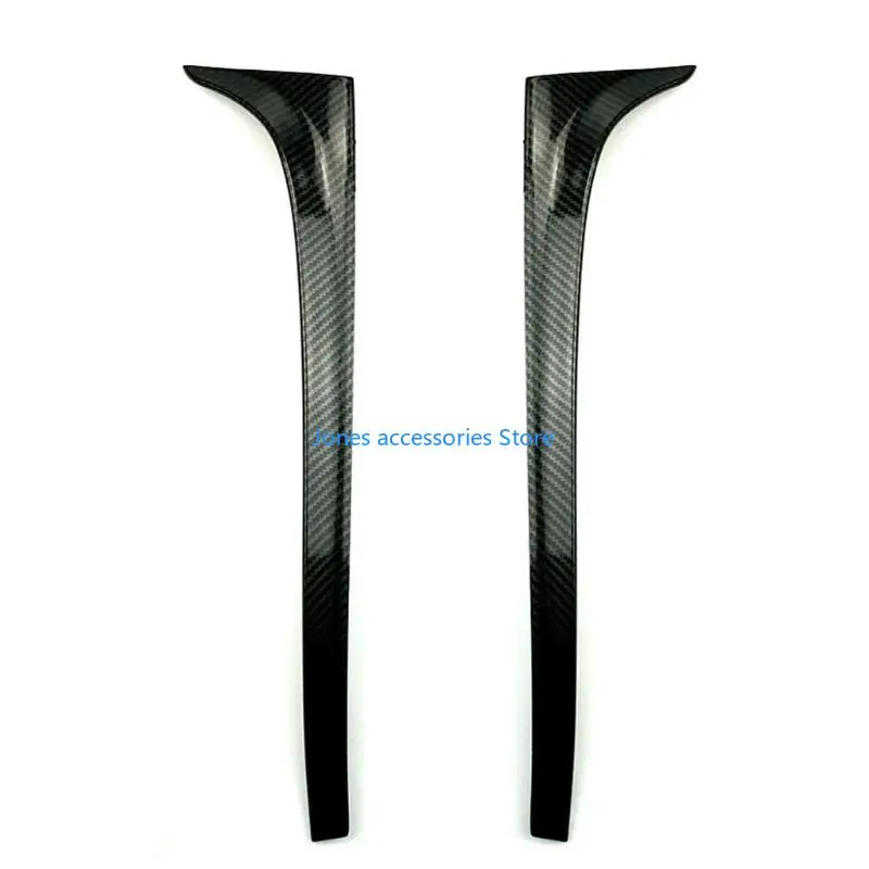 W8KD Back Window Spoiler Wing Rear Mirror Tail Accessories-Gloss Black / Carbon Fiber