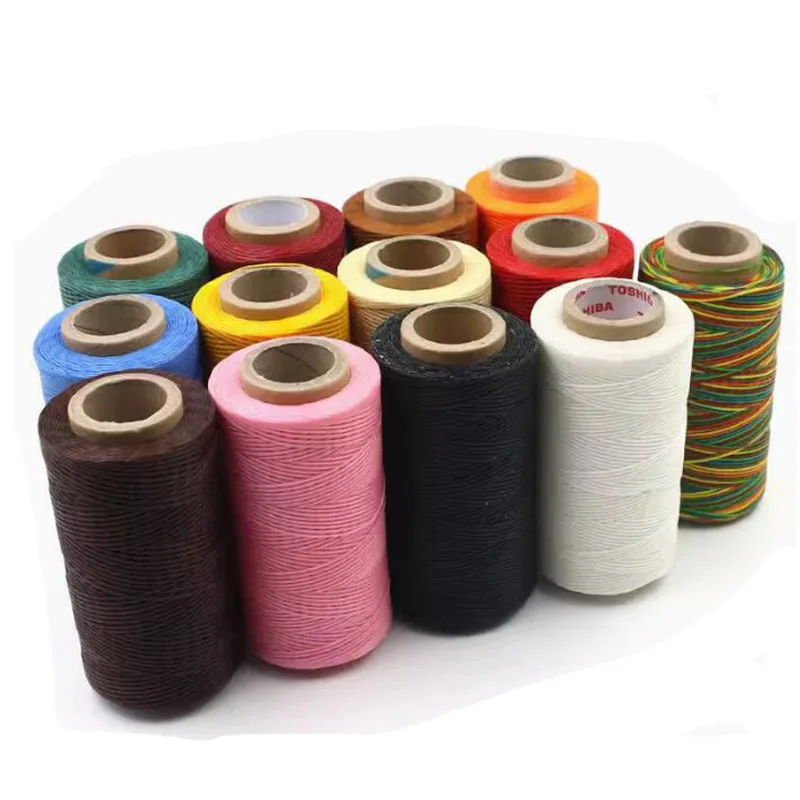 Leather Sewing Waxed Thread Cord String Hand Stitching Craft Flat 0.8mm Long 50m