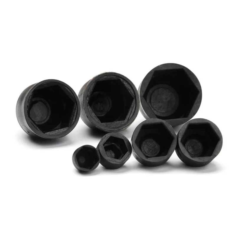 145pcs Hexagon Nuts Bolt Cover Screw Caps Nylon Acorn Nut Dome Hex Cover Protective Hexagon Screws Bolts Kit M4/5/6/8/10/12