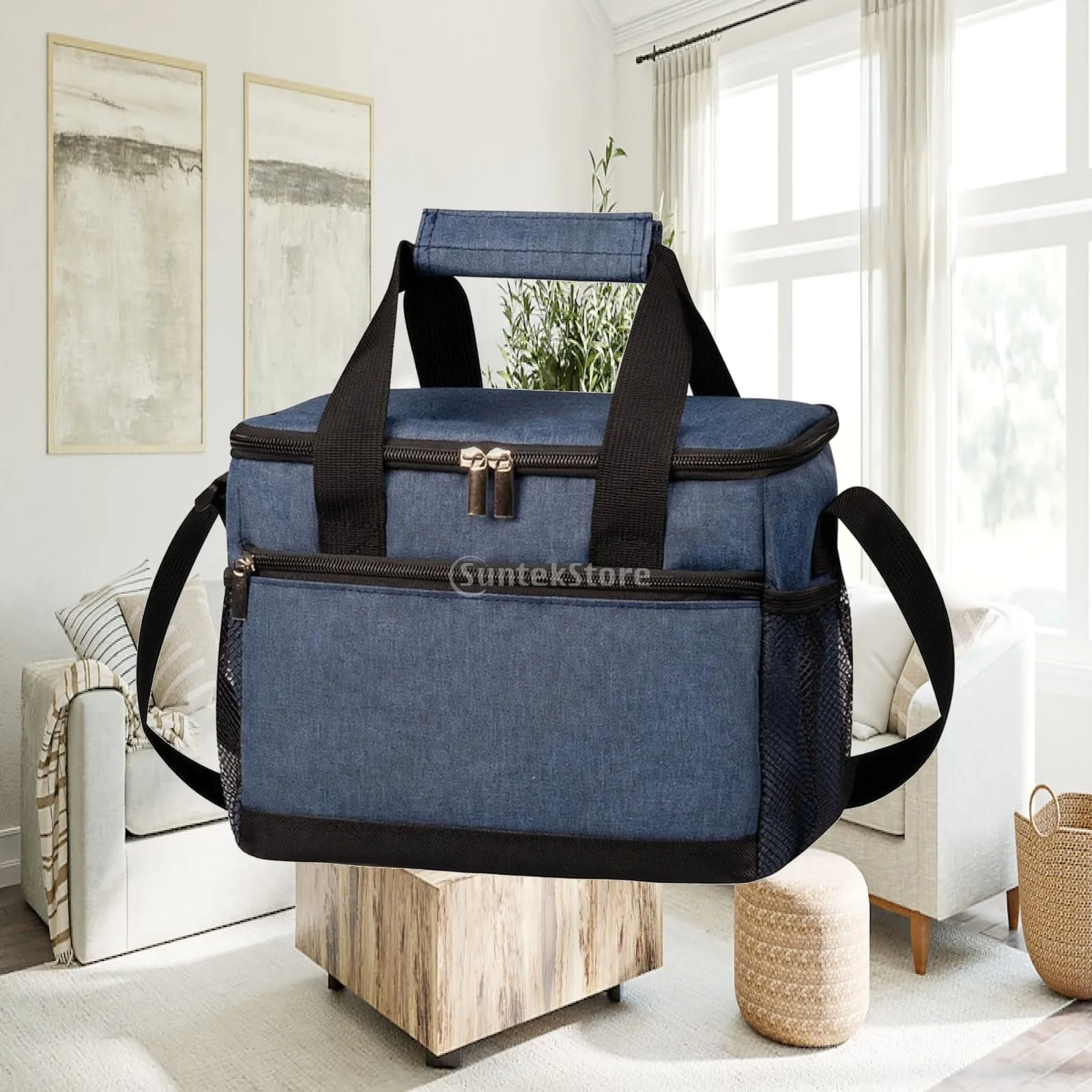 Insulated Cooler Bag Liquid-Tight Cooler Bag with Shoulder Strap Portable