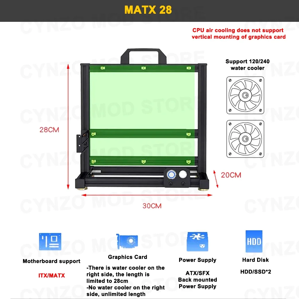 To DIY Gamers Cabinet MOD ITX MATX PC Case Open Frame Aluminum Creative ATX EATX Tower Desktop Gaming Computer Chassis Rack