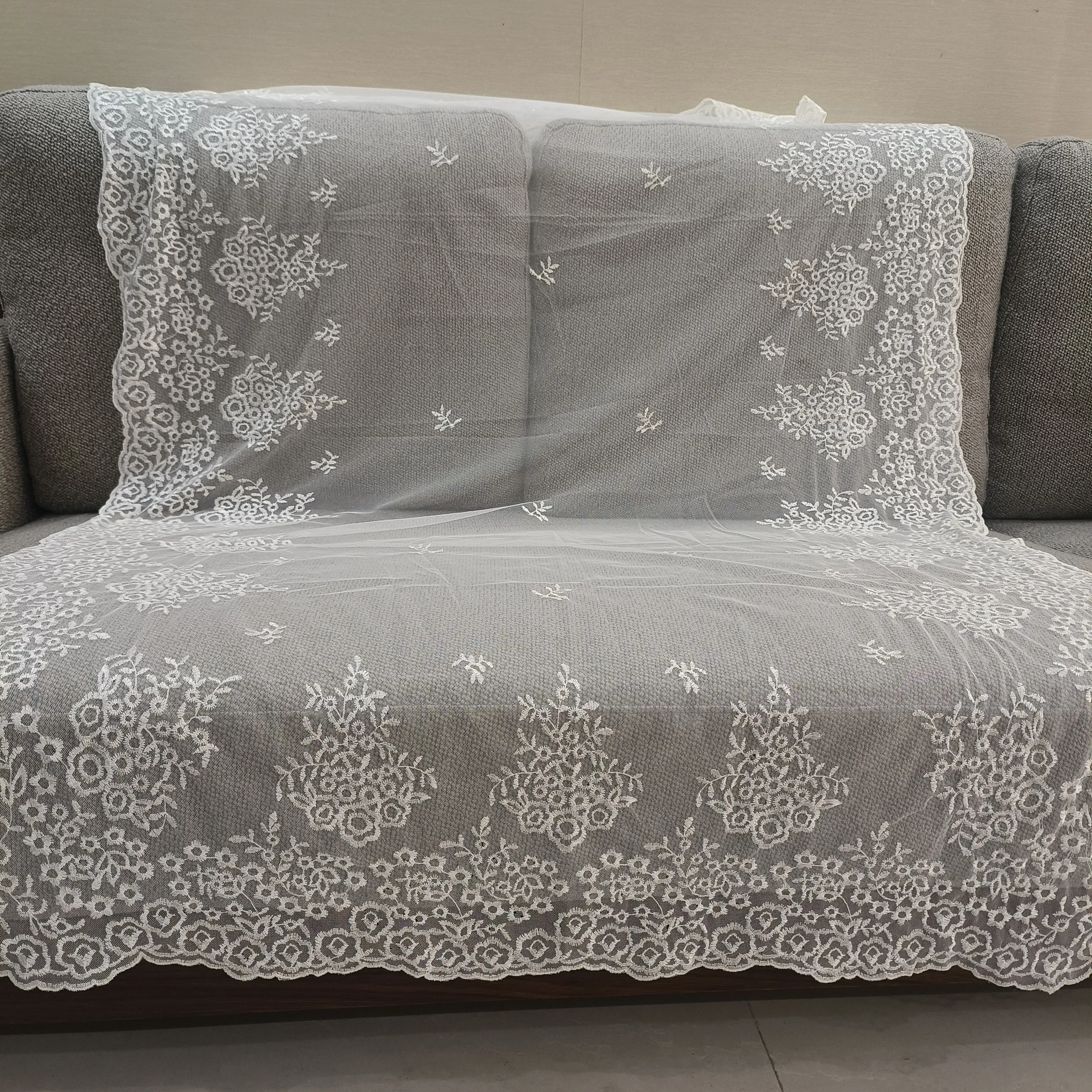 Mantilla de encaje de estilo español de gran tamaño, mantel Rectangular Fallera, manta de encaje