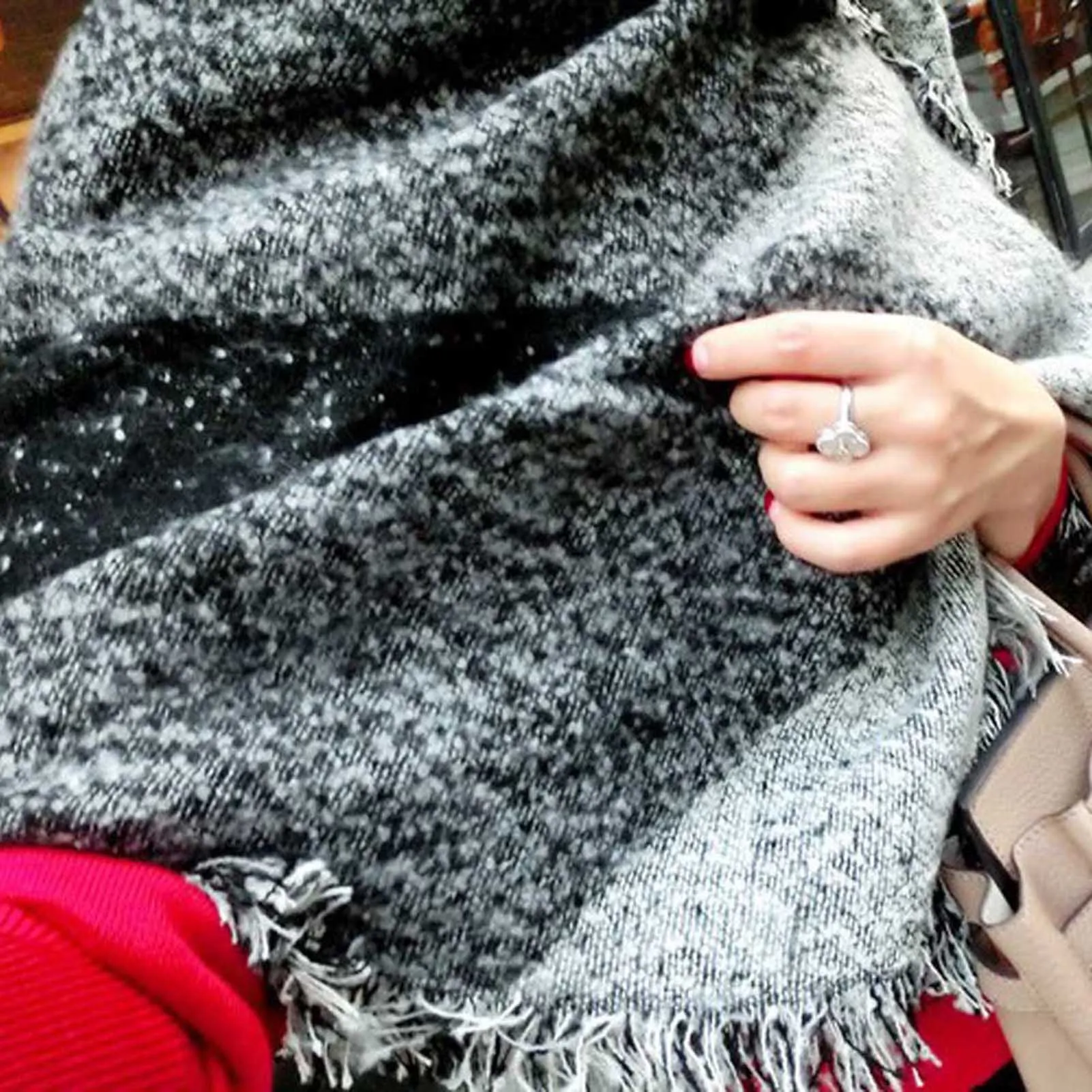 Unisex Long Jersey Knit Scarf Ultra Soft Warm Winter Accessories for Outdoor Trip Dating Shopping