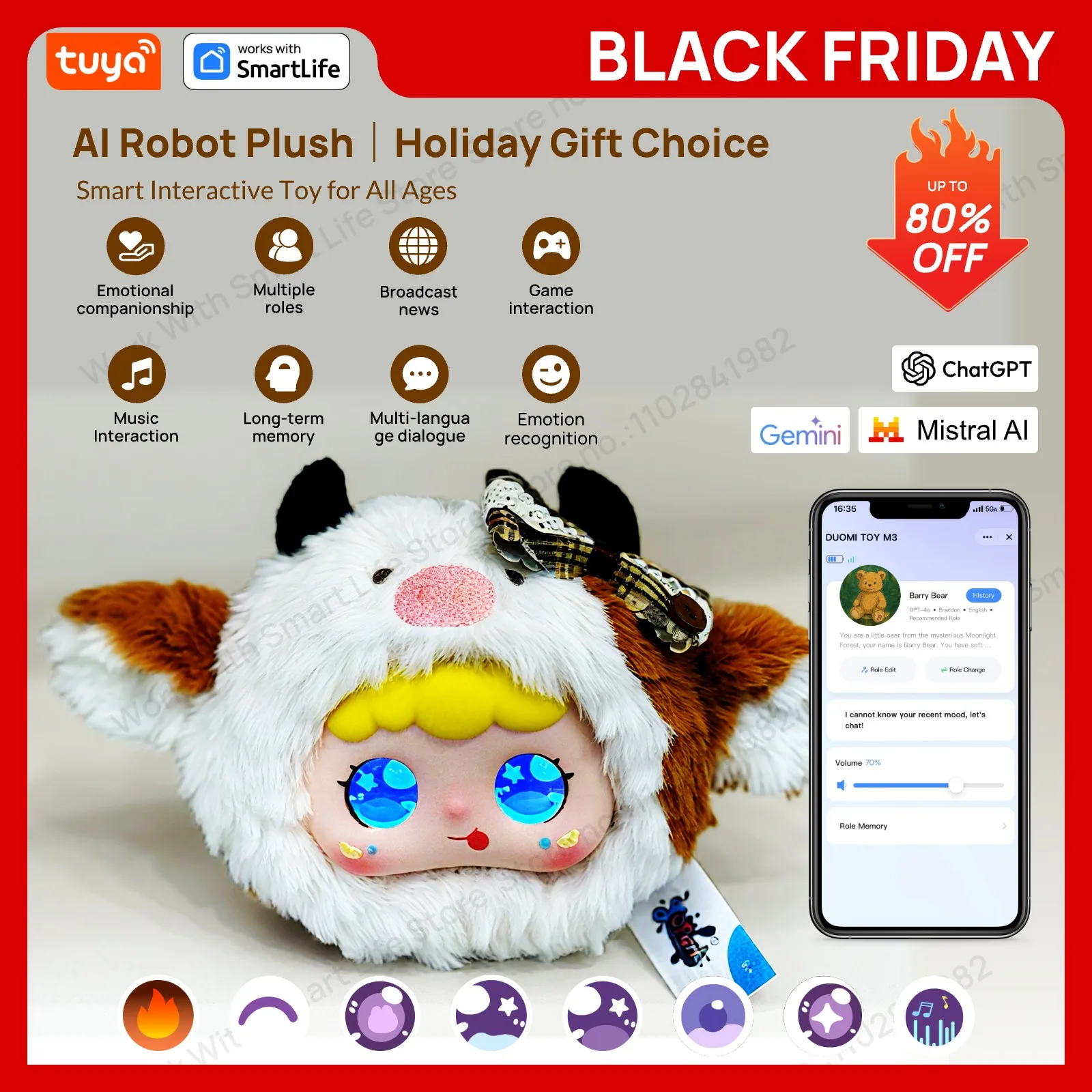 

Caramel Latte Cow-Cute AI Robot Pet Companion|Touch Interactive Smart ToyW/Tuya APP|VoiceEmotion Recognition|Gift ChoiceAll Ages
