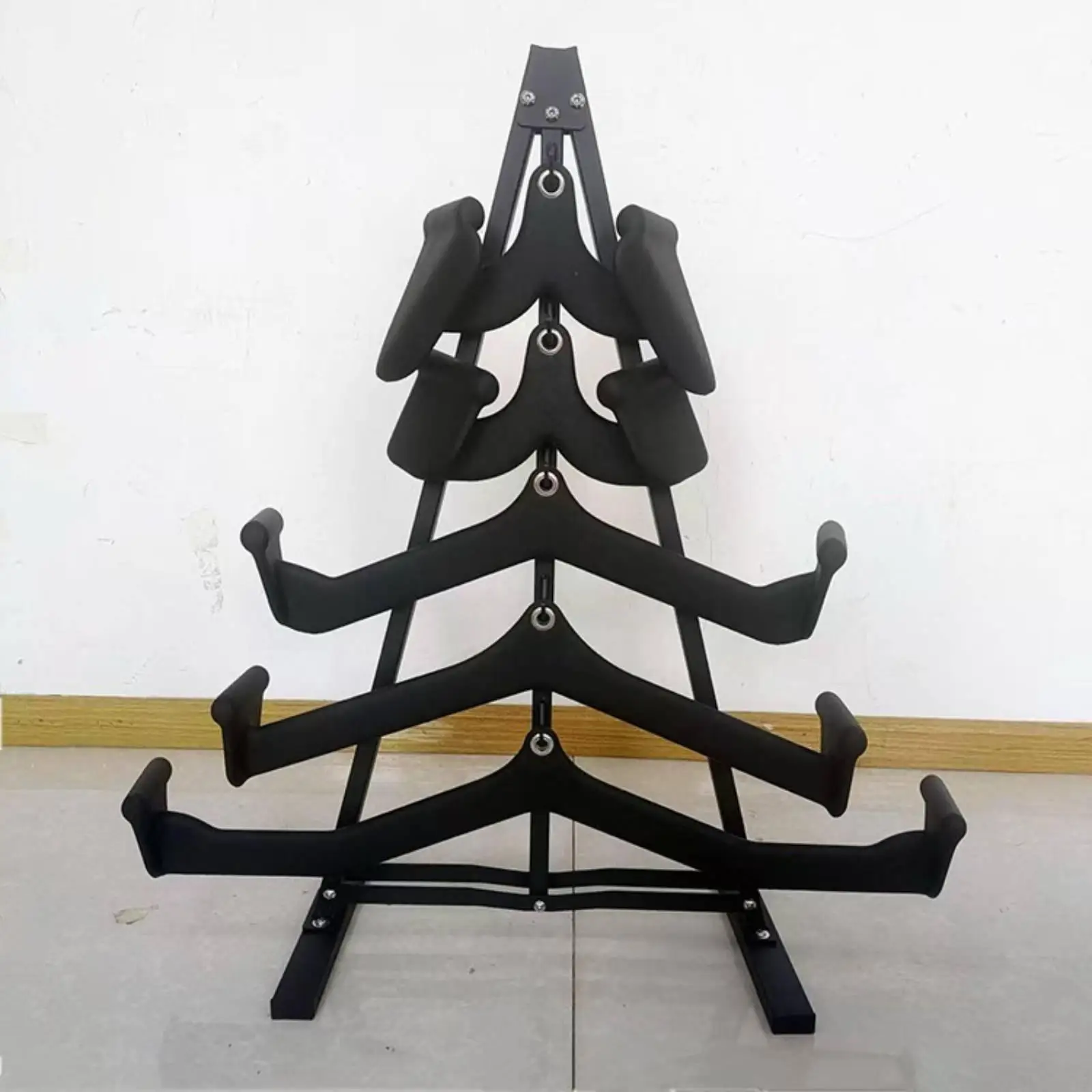 Triangular Hook Rack Hook Rack 8 Hooks Exercise Equipment Organizer Wide Base