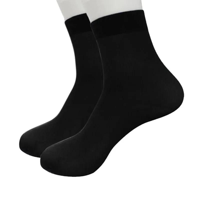 4 Pairs Fiber Ultra-thin Elastic Silky Short Silk Stockings Men Socks